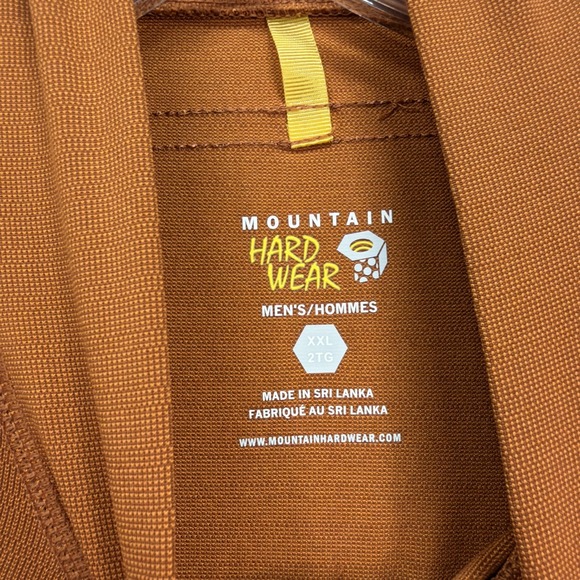 Mountain Hardwear Pullover Mens XXL Orange 1/4 Zip Stretch Performance Tech Vent - Picture 7 of 8